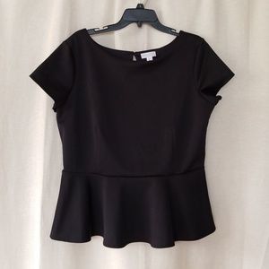 Chic Black Peplum Top